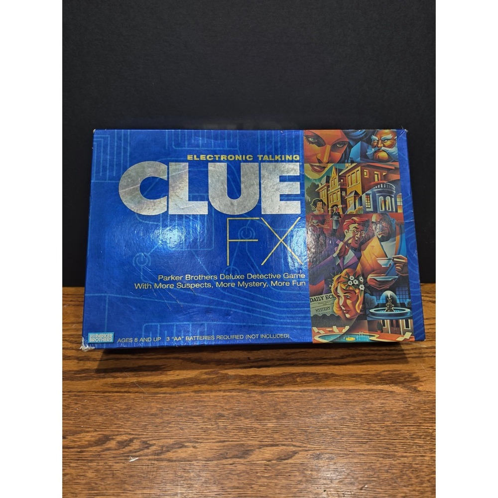 Clue FX Electronic Talking Board Game Parker Brothers Hasbro Deluxe Detective